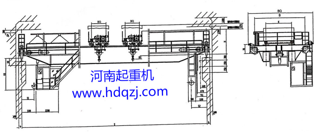 QE型雙小車(chē)橋式起重機(jī)圖紙